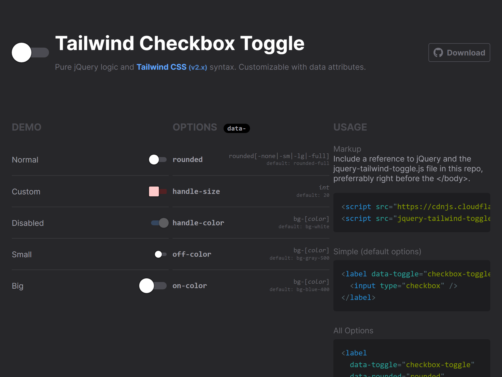 JQuery Tailwind