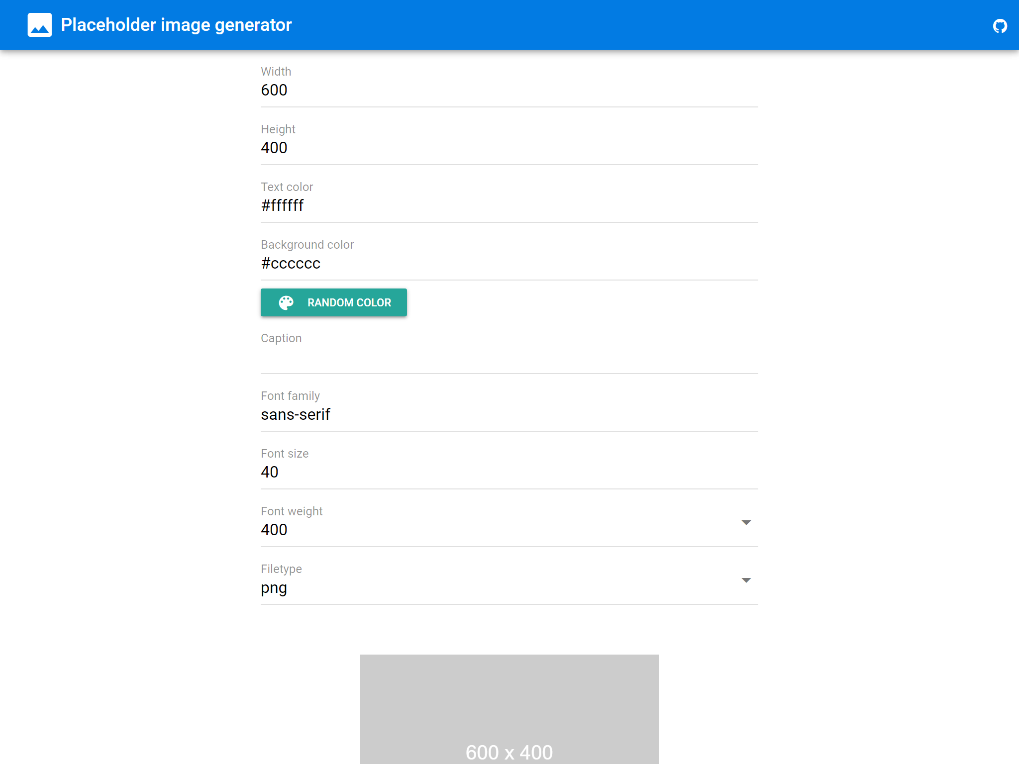 Placeholder image generator